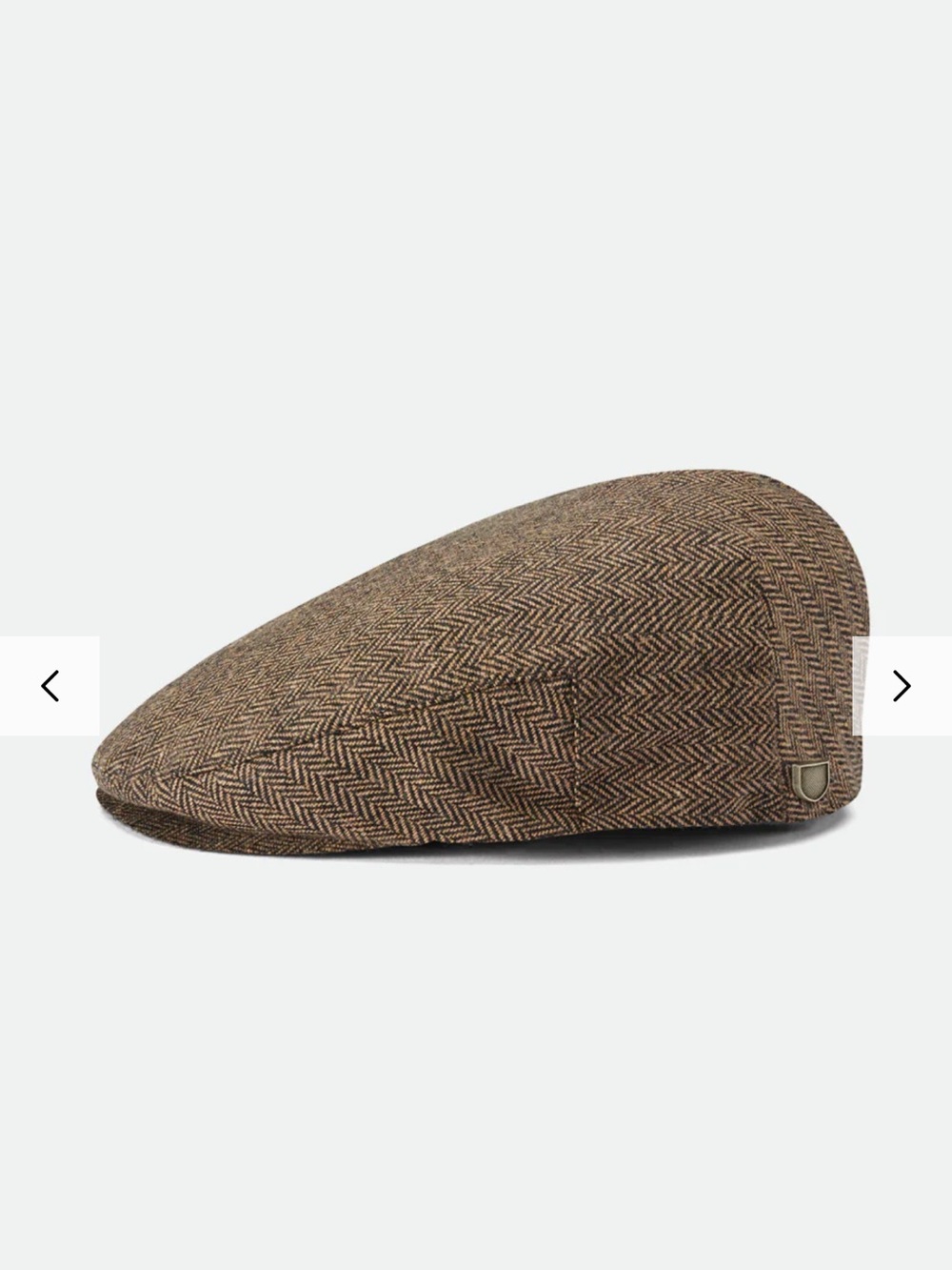 Brixton Brown Herringbone Hooligan Snap Cap Size S
